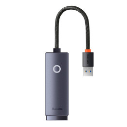 Tīkla adapteris Baseus Lite Series USB uz RJ45, 1000Mbps (pelēks)