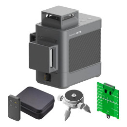Savaime išsilyginantis 3D 360 kryžminio lygio lazeris HOTO QWFGJ002 (±3mm/10m 5200mAh)