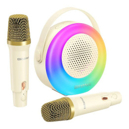 Karaokekomplekt lastele BlitzWolf BM-K10 (beež)