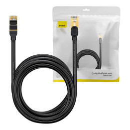 Baseus Ethernet RJ45, 10 Gbps, 8 m tinklo kabelis (juodas)