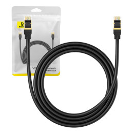 Tinklo kabelis Cat.8 Baseus Ethernet RJ45, 40Gbps, 1,5m (juodas)