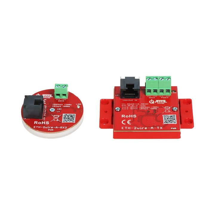 UTP / 2 VIELU KONVERTERU KOMPLEKTS LAN+POE PĀRRAIDĒŠANAI ETH-2WIRE-A-SET2 2 GAB KOMPLEKTS ATTE