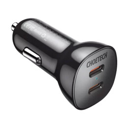 Auto lādētājs Choetech TC0008 40W 2x USB-C