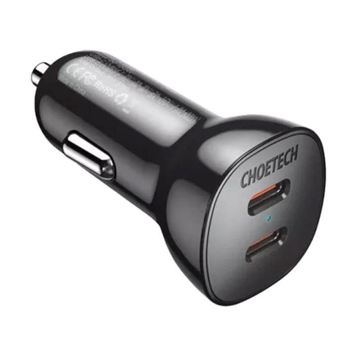 Automobilinis pakrovėjas Choetech TC0008 40W 2x USB-C