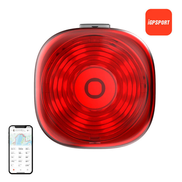 Dviračio žibintas, galinis iGPSPORT TL30 smart