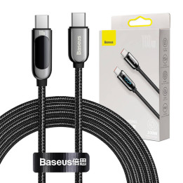 Кабель USB-C — USB-C Baseus Display, 100 Вт, 2 м (черный)
