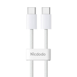 Mcdodo CA-5690 USB-C–USB-C kabelis, 60 W, 1 m (balts)