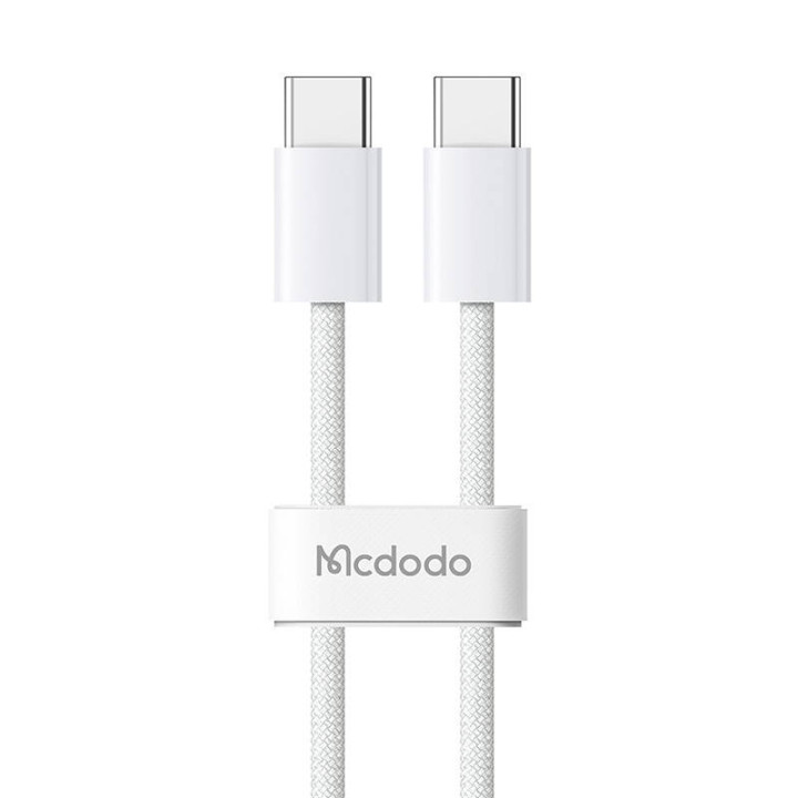 Mcdodo CA-5690 USB-C–USB-C kaabel, 60 W, 1 m (valge)