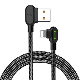USB — Lightning kabelis, Mcdodo CA-4679, leņķveida, 3 m (melns)