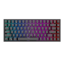Royal Kludge RK84 RGB bezvadu mehāniskā tastatūra, brūns slēdzis (melns) (QWERTY)