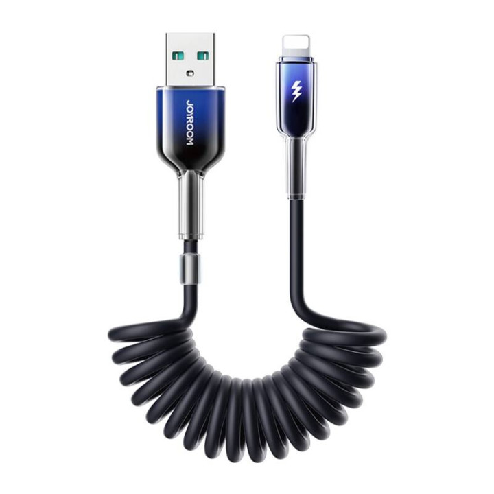 USB-A kabelis Lightning Joyroom S-A43 1,5 m (melns)