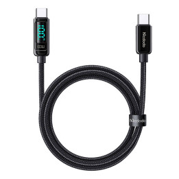 Mcdodo CA-8820 100 W USB-C–USB-C kabelis, 1,2 m (melns)