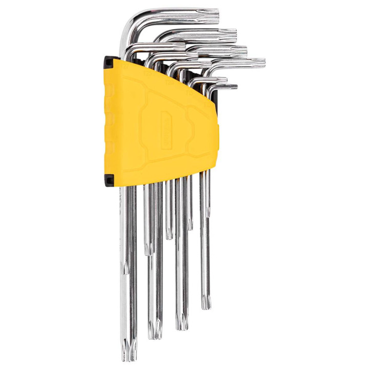 Torx kuuskantvõtmekomplektid 1,5-10 mm Deli Tools EDL3091 (hõbedane)
