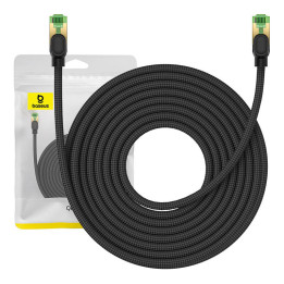 Põimitud võrgukaabel Cat.8 Baseus Ethernet RJ45, 40Gbps, 10m (must)