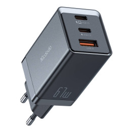 Mcdodo CH-1541 GaN sienas lādētājs, 2x USB-C, 1x USB, 67W (melns)
