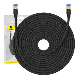 Põimitud võrgukaabel Cat.7 Baseus Ethernet RJ45, 10Gbps, 25m (must)