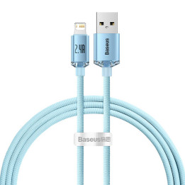 USB-кабель Baseus Crystal Shine для iP, 2,4 А, 1,2 м (синий)