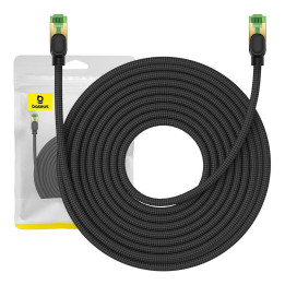 Pintas tinklo kabelis Cat.8 Baseus Ethernet RJ45, 40Gbps, 15m (juodas)