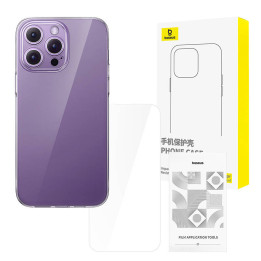 Прозрачный чехол Baseus iPhone 14 Pro + закаленное стекло