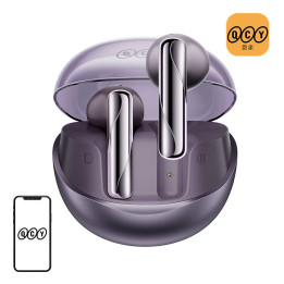 TWS QCY AilyBuds Clear T32 austiņas (violeta)