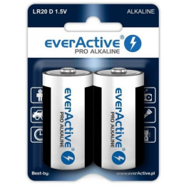 Батарейки Everactive Pro Alkaline LR20/D 1,5 В блистер, 2 шт.