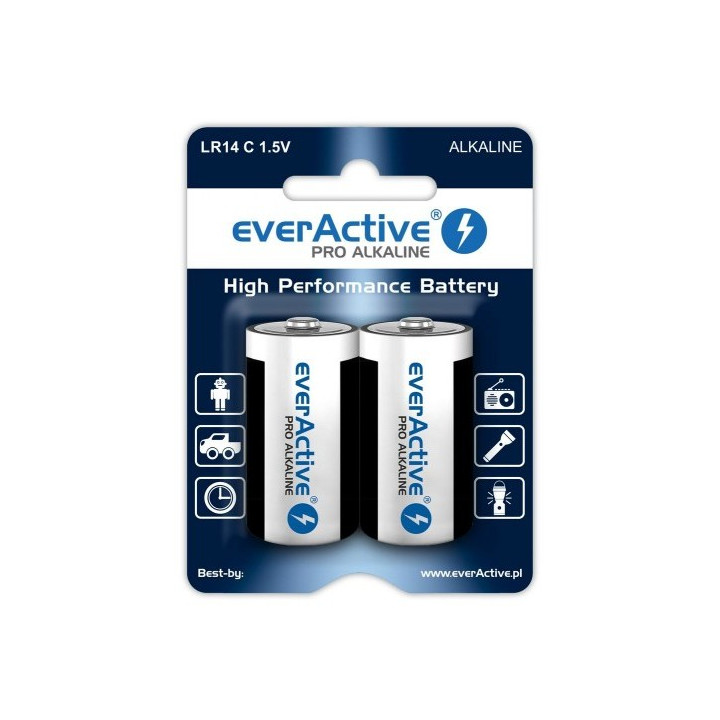Everactive Pro Alkaline C 1,5 V LR14 EN93 AM2 MN1400 Patareid blisterpakendis 2tk