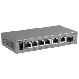 ПЕРЕКЛЮЧАТЕЛЬ POE RG-ES207GS-P 4 PRIEVADŲ + 2X UPLINK + 1X SFP REYEE