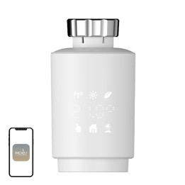 MOES TV02 ZigBee LCD termostatinė galvutė