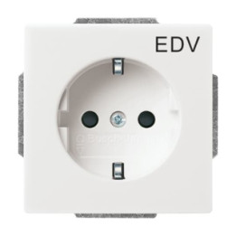 Busch-Jaeger 20 EUCKS/DV-84 SCHUKO® Steckdosen-Einsatz ar Aufdruck "EDV"