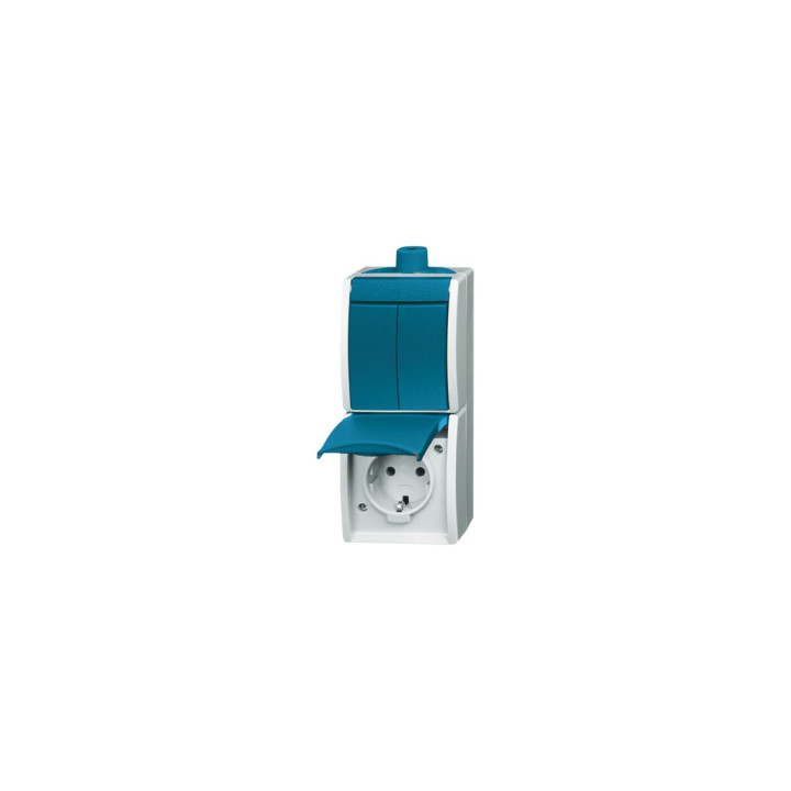 Busch-Jaeger 2601/5/20EW-53-503 Kombination SCHUKO® Steckdose, mit Wippschalter Serienschaltung