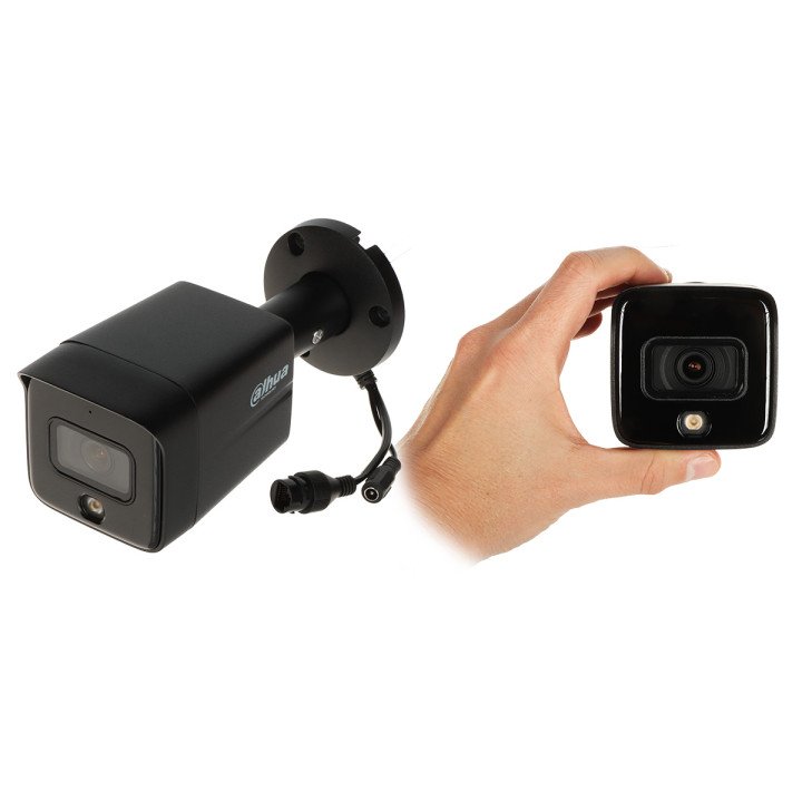 DAHUA IPC-HFW1639TC-A-IL-0280B-S6-BLACK 6 MP Smart Dual Light IP Camera 2.8 mm PoE