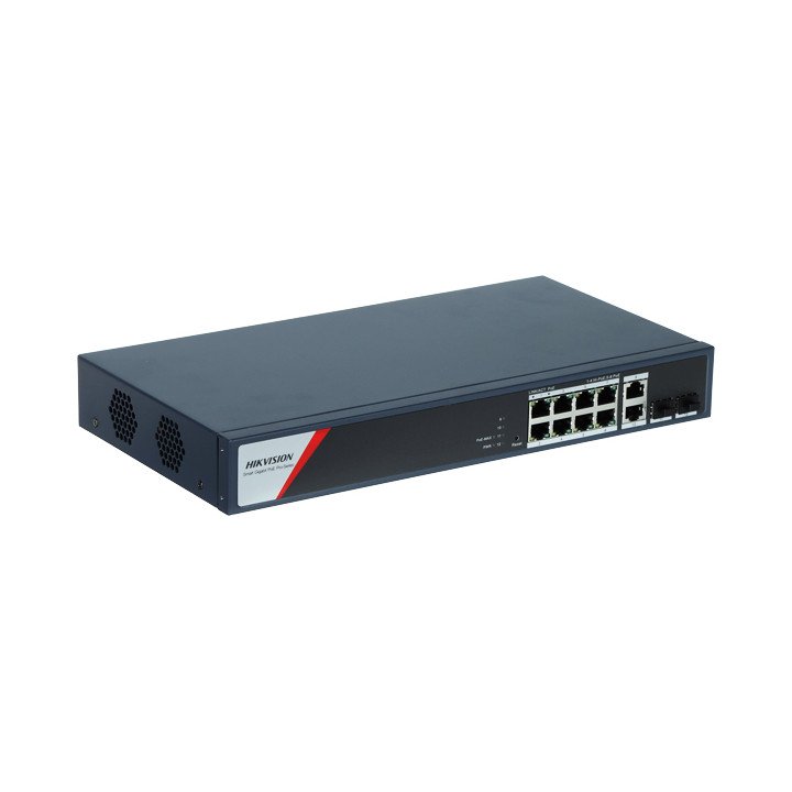 Hikvision DS-3E1512HP-SI-8P2T2F 12-Port PoE Switch with 8 PoE Ports and 2 SFP Slots