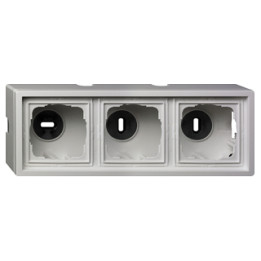 GIRA 0063112 AP-Gehäuse 3f + Rahmen Flächenschalter Reinweiß