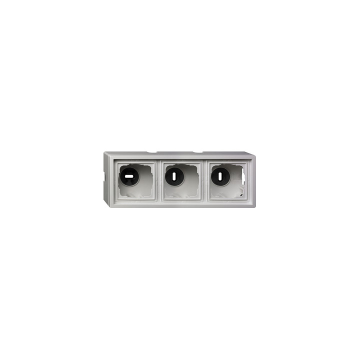 GIRA 0063112 AP-Gehäuse 3f + Rahmen Flächenschalter Reinweiß