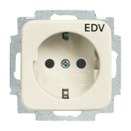Busch-Jaeger 20 EUC/DV-212 SCHUKO® Steckdosen-Einsatz mit Aufdruck "EDV"