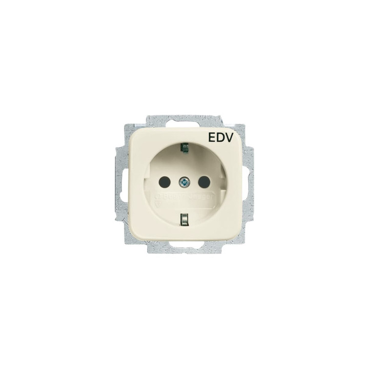 Busch-Jaeger 20 EUC/DV-212 SCHUKO® Steckdosen-Einsatz mit Aufdruck "EDV"