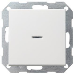 GIRA 012203 Tast-Kontrollschalter Aus 2-pol System 55 Reinweiß