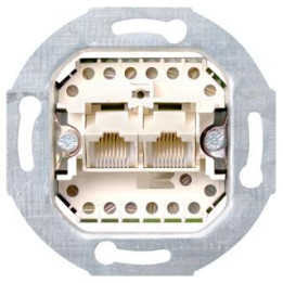 GIRA 019000 UAE/IAE-Anschlussdose 2 x 8-pol 8/8 Schraubklemmen Einsatz