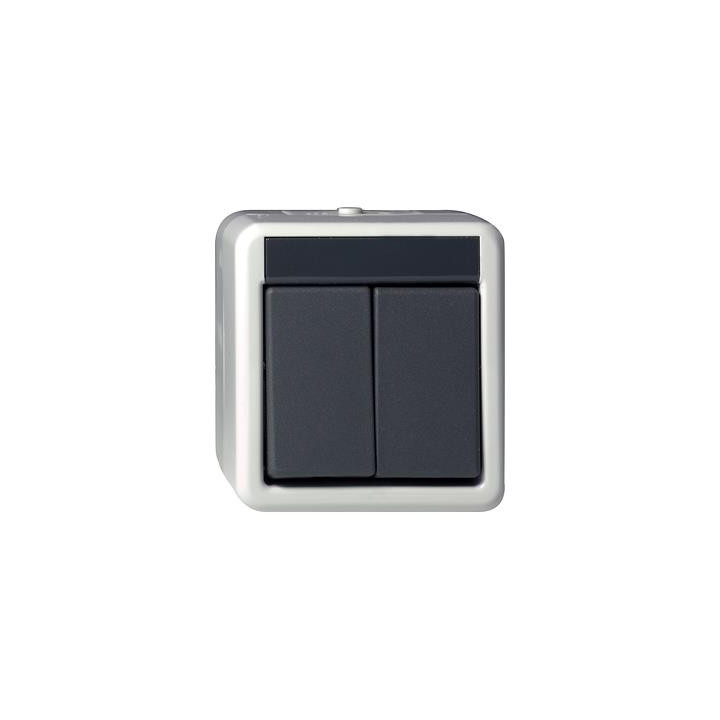 GIRA 015530 Wipptaster Serientaster WG AP Grau