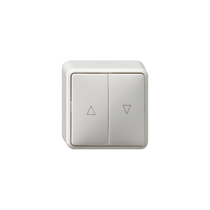 GIRA 015913 Wipp-Jalousieschalter Pfeilsymbole AP Reinweiß