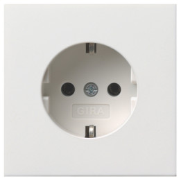 GIRA 0188112 SCHUKO-Steckdose Flächenschalter Reinweiß