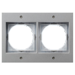 GIRA 021265 Abdeckrahmen 2f Gira TX_44 (WG UP) Farbe Alu