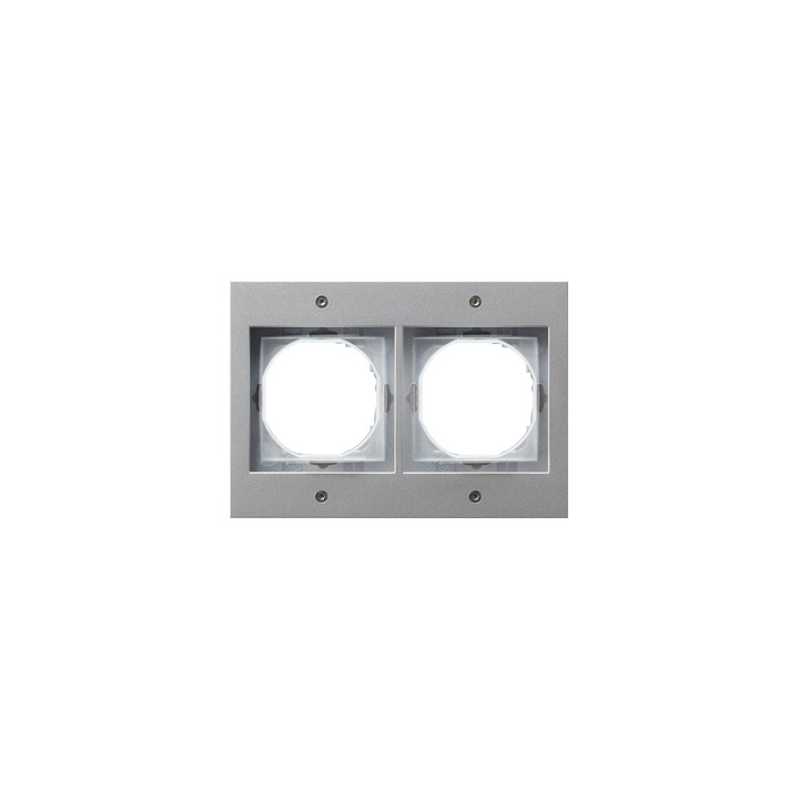 GIRA 021265 Abdeckrahmen 2f Gira TX_44 (WG UP) Farbe Alu