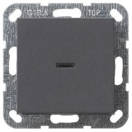 GIRA 012228 Tast-Kontrollschalter Aus 2-pol System 55 Anthrazit