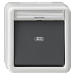 GIRA 015230 Wipptaster Schließer sMK Beschriftungsfeld WG AP Grau