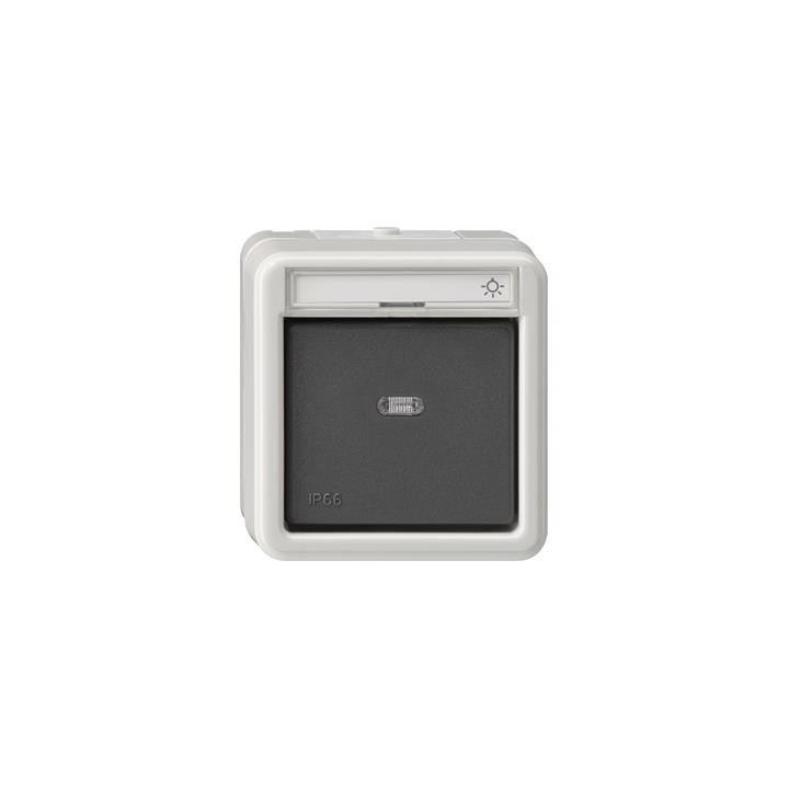 GIRA 015631 Wipptaster Wechsler Beschriftungsfeld WD AP Grau
