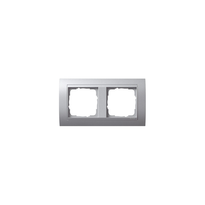GIRA 021236 Abdeckrahmen 2f Zwischenr. Farbe Alu Gira Event Farbe Alu