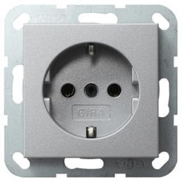GIRA 018826 SCHUKO-Steckdose System 55 Farbe Alu