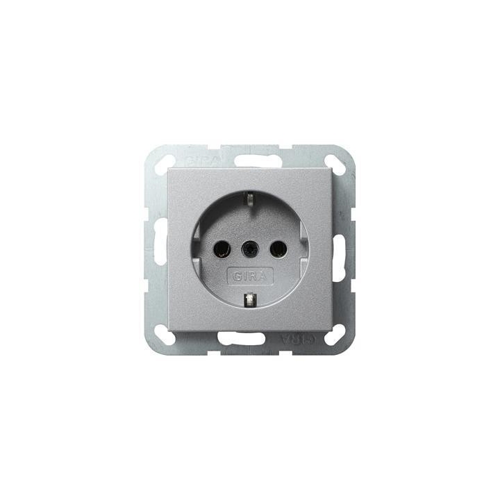 GIRA 018826 SCHUKO-Steckdose System 55 Farbe Alu