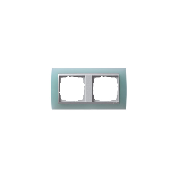 GIRA 021251 Abdeckrahmen 2f Zwischenr. Farbe Alu Gira Event Opak Mint